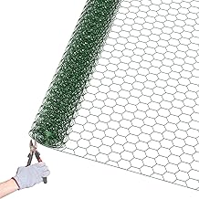NAIZY Drahtgitter 52m Maschendrahtzaun 100cm Höhe Gitter abschneidbar gitterrost Sechseckgeflecht Hasendraht 1,3mm Stärke für Geflügel Kaninchen Hühner