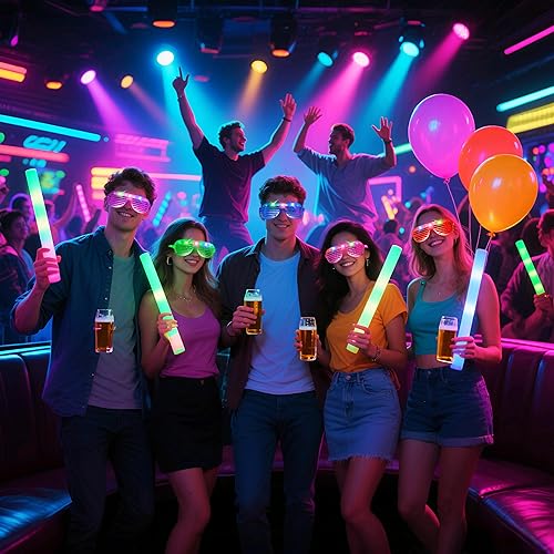 Miniatura 6 de 108 lentes LED, lentes iluminados, lentes brillantes que brillan en la oscuridad, suministros de fiesta adecuados para niños y adultos, 3 modos