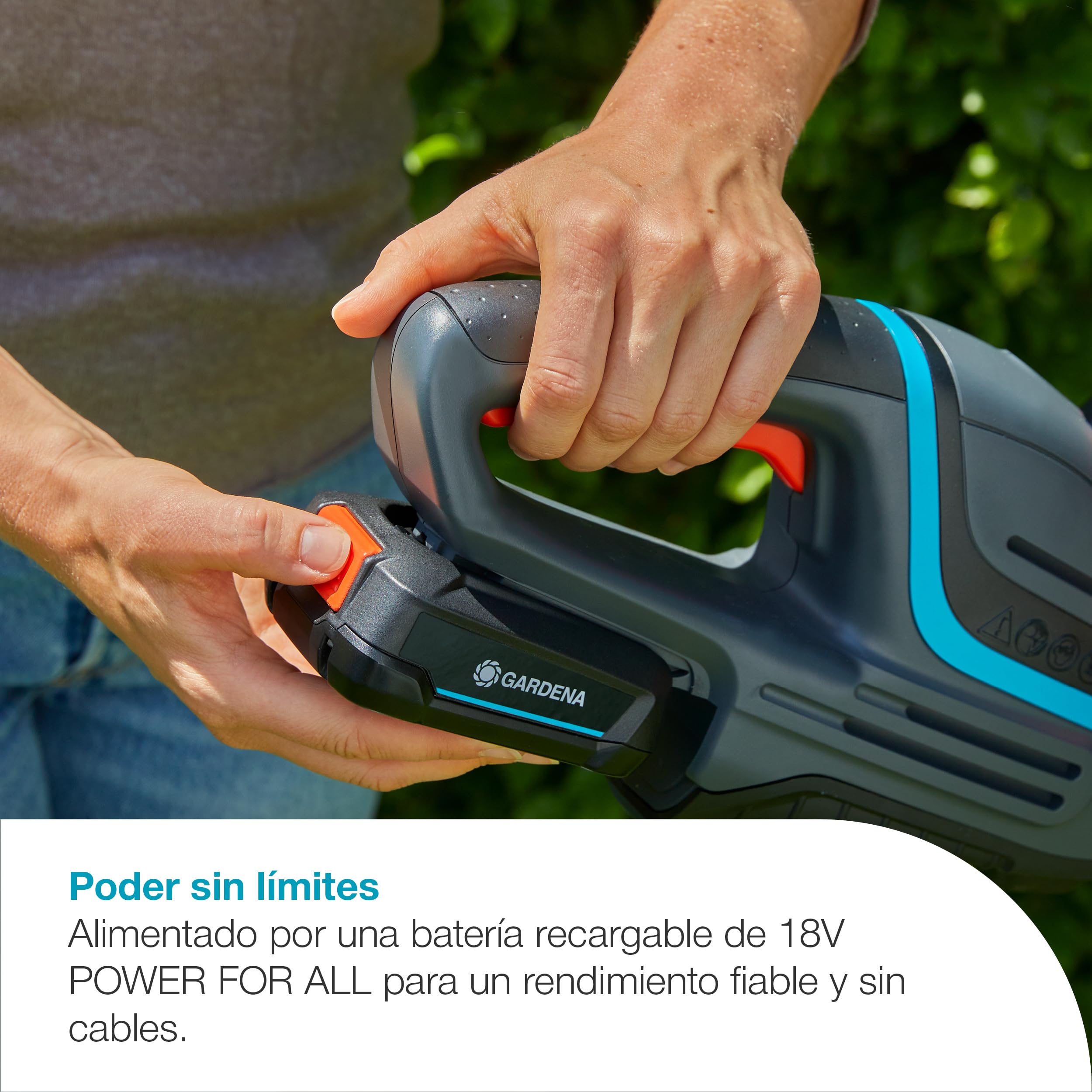 Gardena Cortasetos ComfortCut 50/18V P4A Solo: Ergonómico, Geometría de la cuchilla, Ligero, Estado de carga, Sin cable (14730-55)
