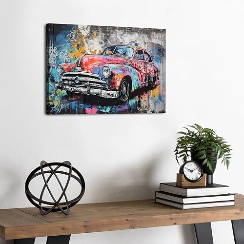 Miniatura 3 de Banksy - Arte de pared para adolescentes y niños, decoración de habitación de graffiti, fotos de automóvil, impresiones abstractas de lienzo pop de