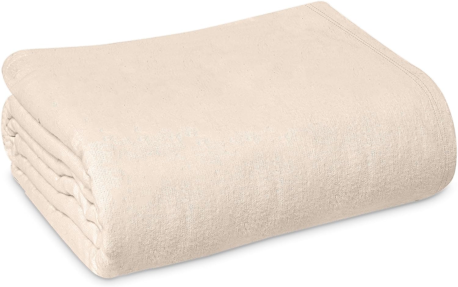 Linteum Textile Cotton Blended Hospital Patient Bath Blanket, Bed Bath Sheet, Twin Blanket Lightweight Sheet Blankets 70×90 in, 1.75 lb. Unbleached