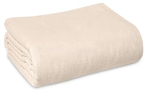 Linteum Textile Cotton Blended Hospital Patient Bath Blanket Bed Bath Sheet Twin Blanket Lightweight Thermal Utility Blankets 70x90