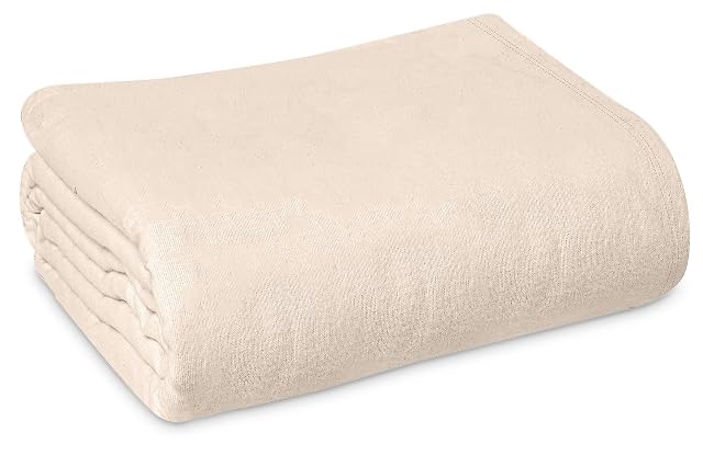 Linteum Textile Cotton Blended Hospital Patient Bath Blanket Bed Bath Sheet Twin Blanket Lightweight Thermal Utility Blankets 70x90