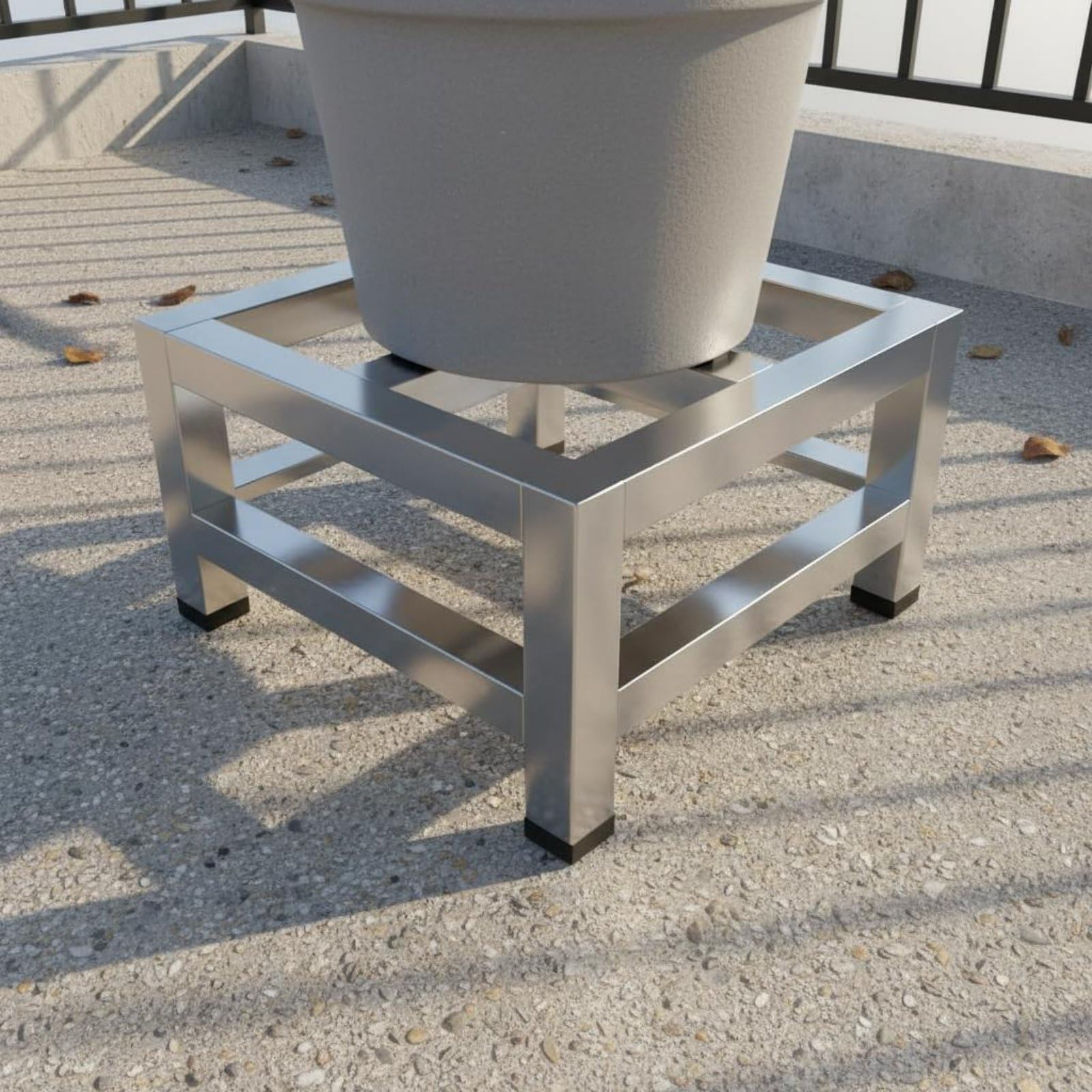 Estante de Acero Inoxidable Soporte Base Elevada Repisa Metálica Antideslizante Resistente al Agua Adecuado para Lavadoras Refrigeradores Plantas Decoración en Sala O Balcón , 45-45-10cm