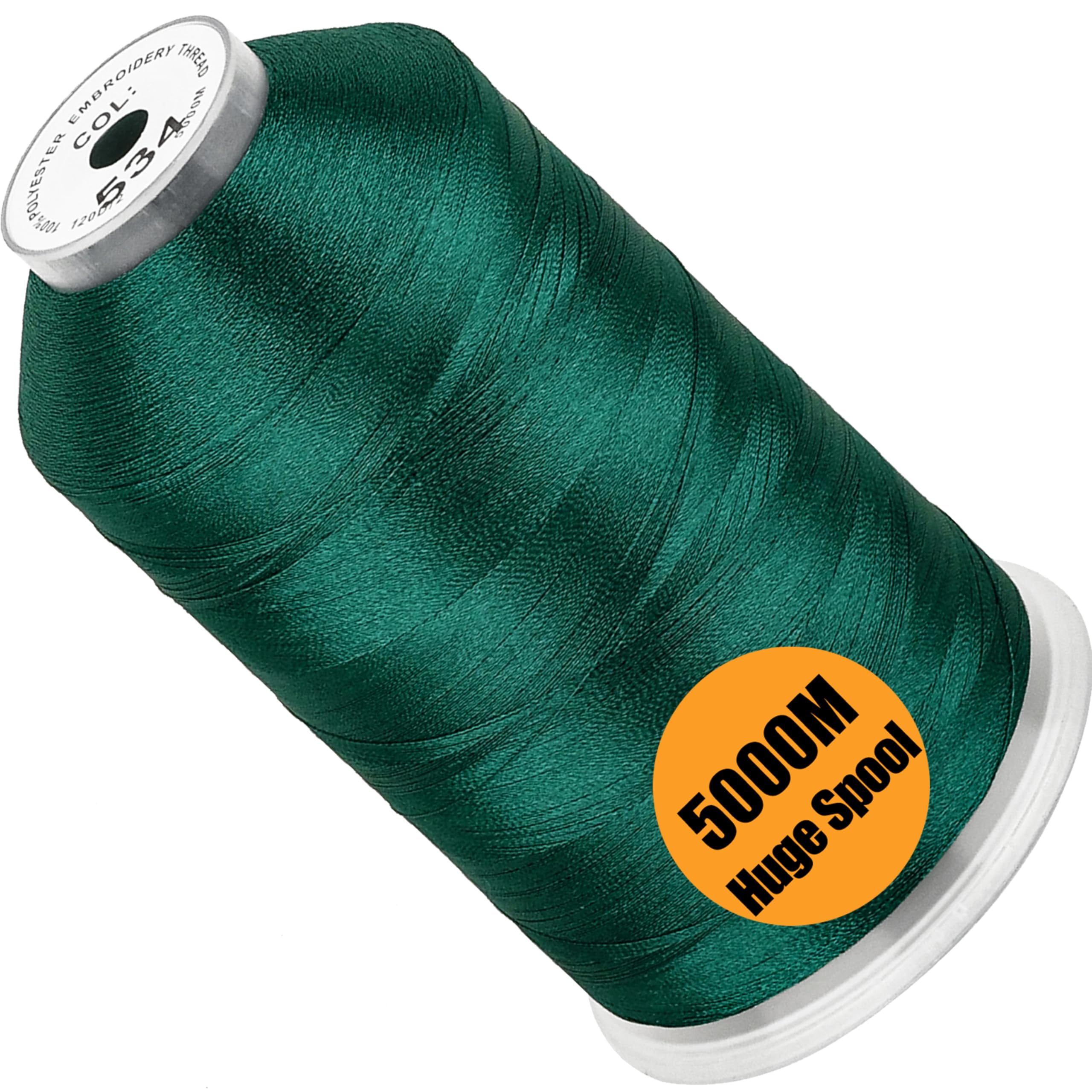 New brothread 5000M Huge Spool Embroidery Machine Thread - Teal Green