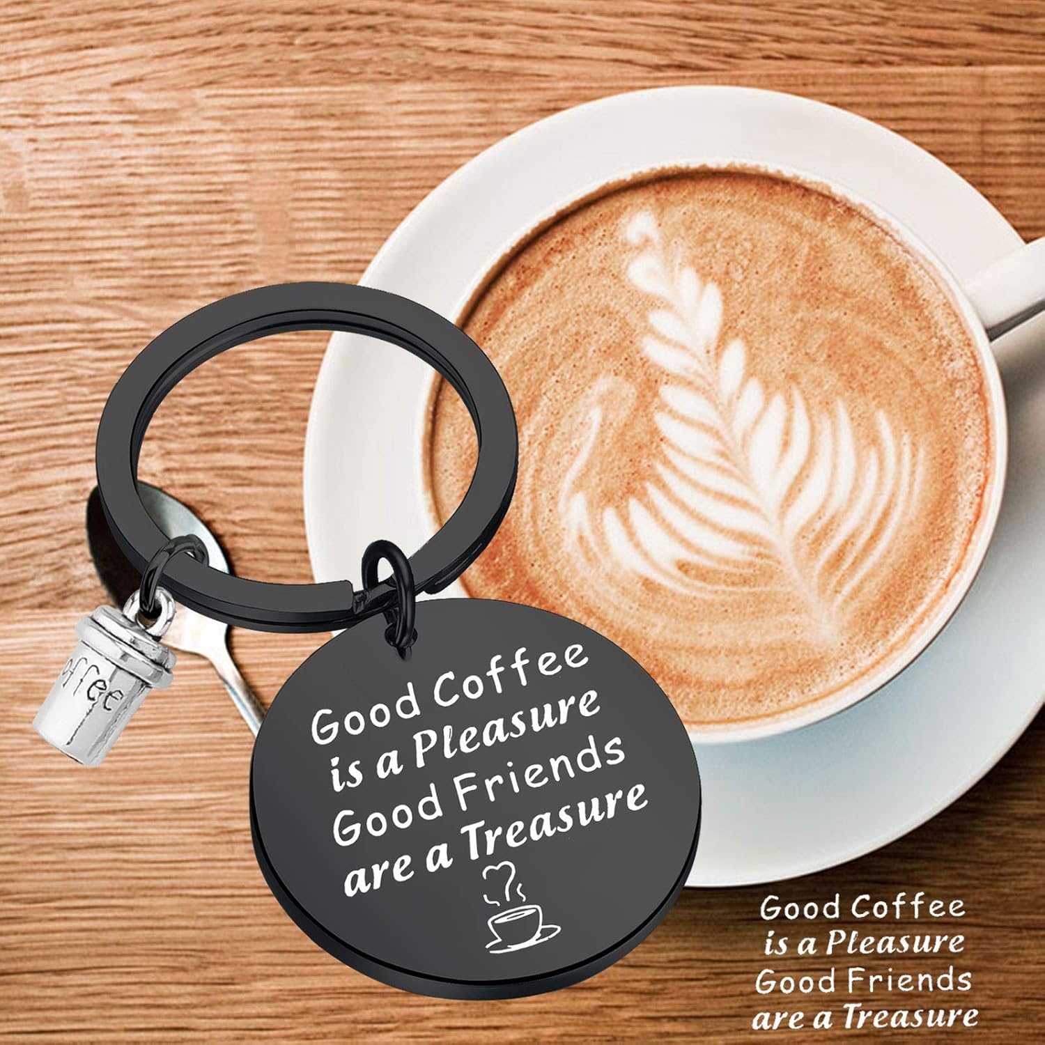 FUSTMW Coffee Lover Keychain - Coffee Themed Friendship Jewelry for BFF Birthday Gifts - Image 7
