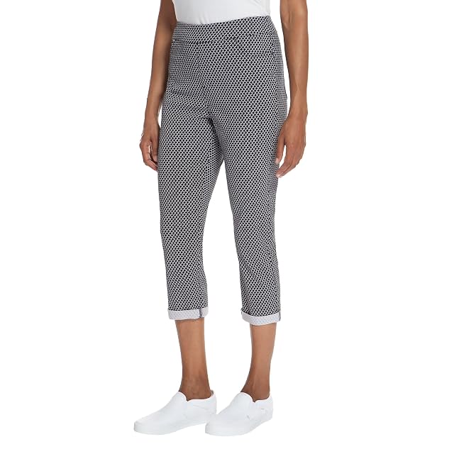 Mario Serrani Womens Pants Size S Ladies Roll Cuff Capri Blue