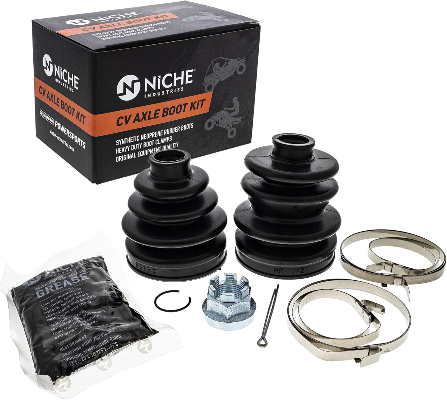 NICHE Rear CV Axle Boot Kit For Kawasaki 49006-0019 49006-0018 Brute Force 750 650 ATV
