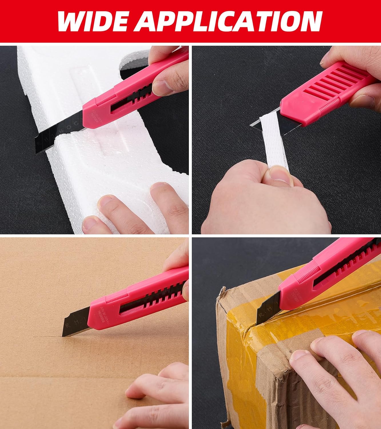 18mm Snap Off Blades SK5 Utility Knife Retractable, Box Cutter Blades, 100pc