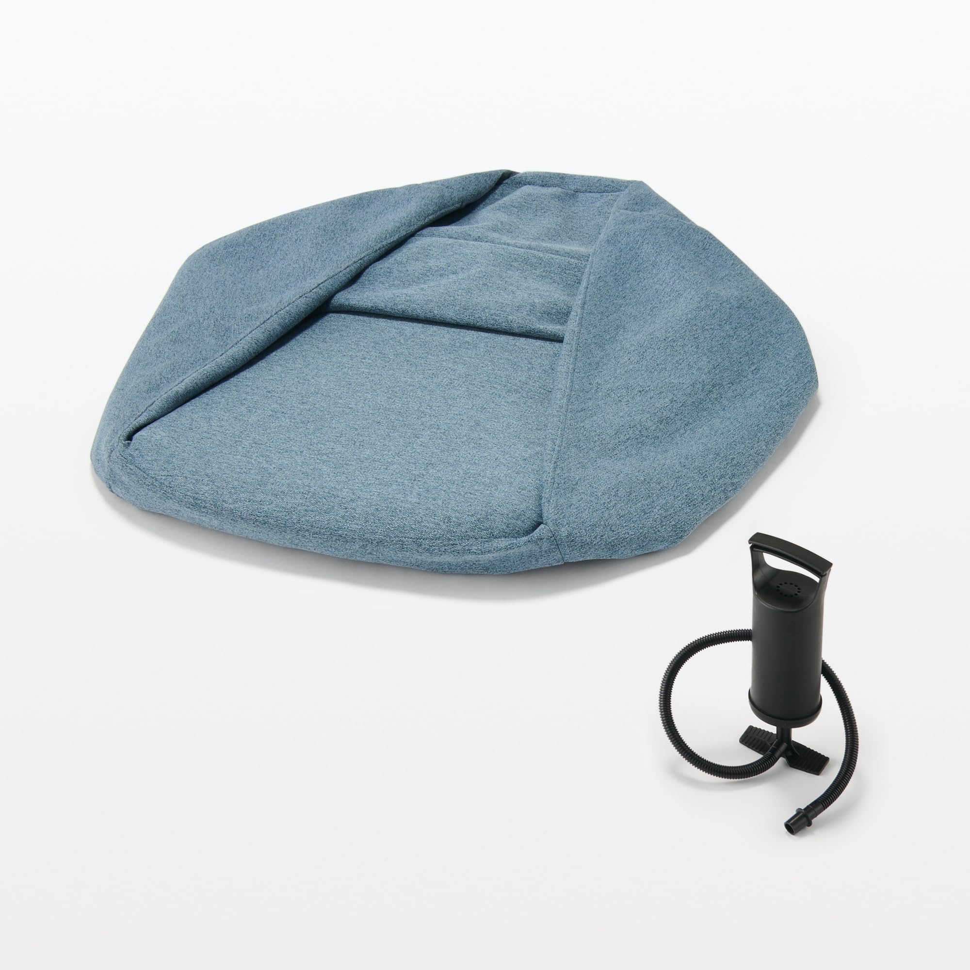 Amazon｜空気でできたソファ ネイビー 幅95×奥行95×高さ72.5cm