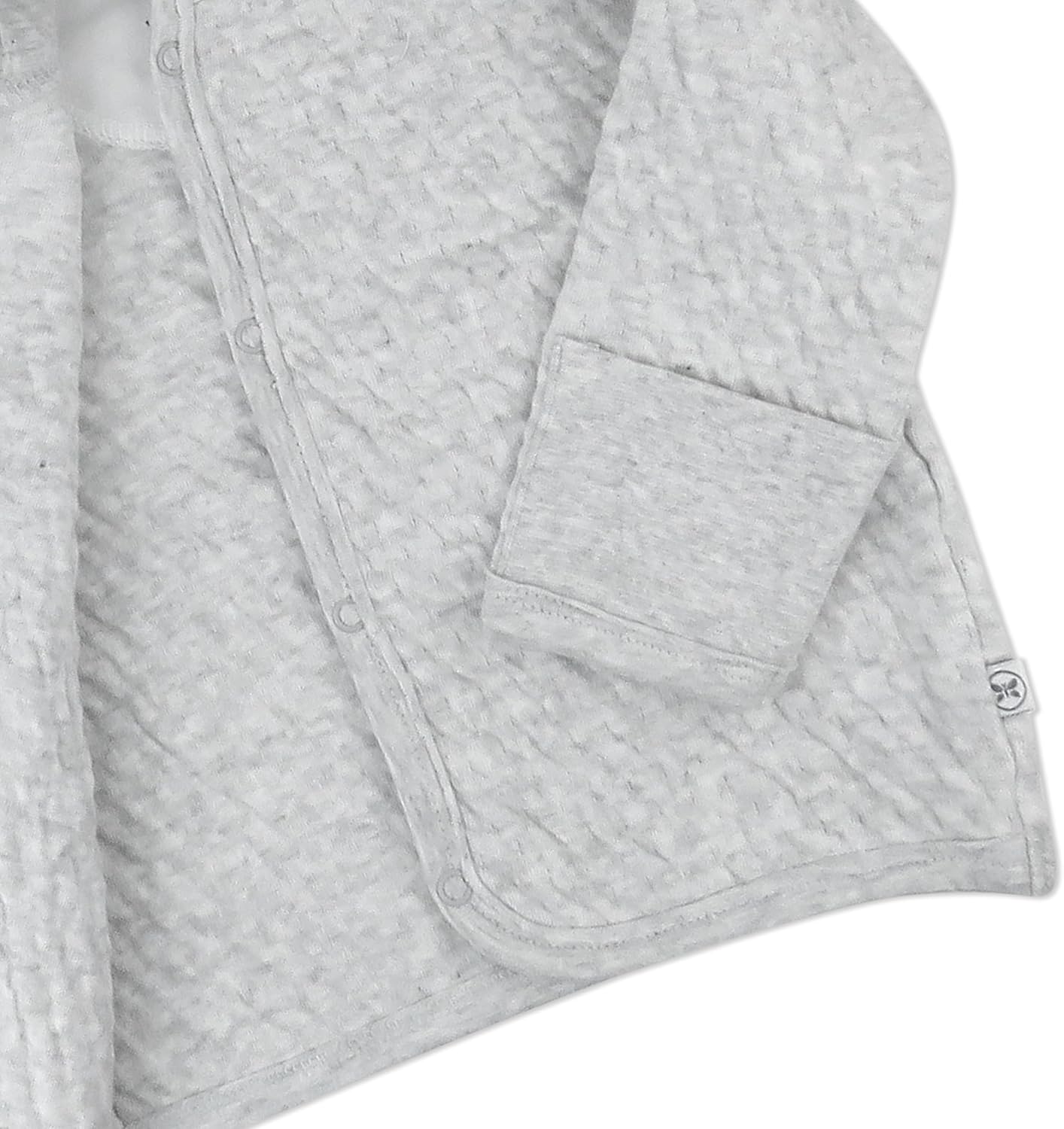 HonestBaby unisex-baby Matelasse Snap-front Hoodie 100% Organic Cotton Infant Baby Boys, Girls