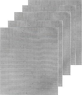 ECOOPTS BBQ Grill Mesh Mat Set 5 PCS Non Stick Grilling Mesh Reusable Heat Resistant BBQ Grill Mats for Grilling Meat,Veggies, Cooking, Baking-40x33cm (5)