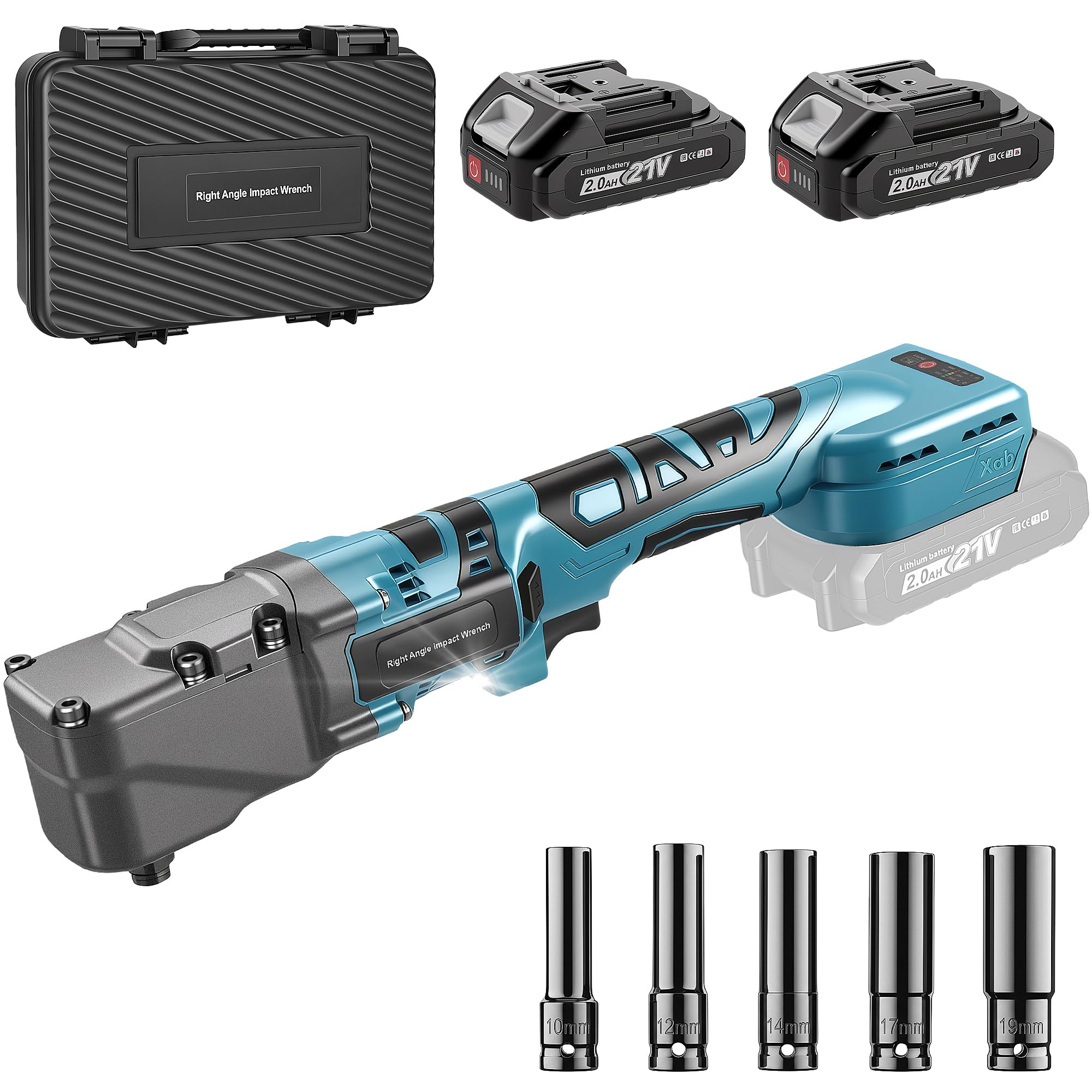 YEARTOP Avvitatore angolare a batteria 300 N.m, 21 V, senza spazzole, con 2