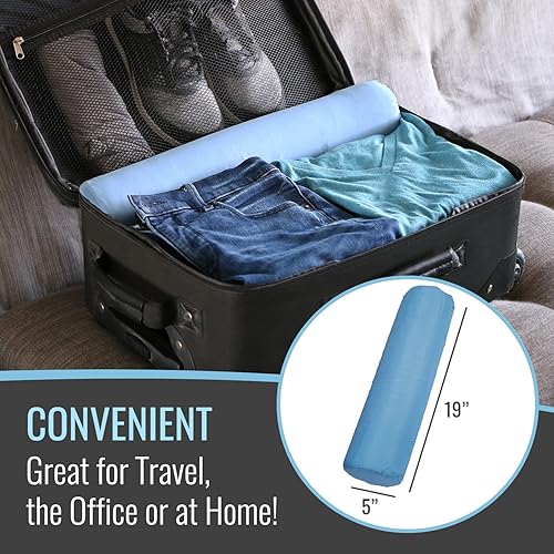 Miniatura 3 de DMI Almohada de espuma ligera y cómoda para el cuello y las piernas, para el hogar y los viajes, ideal para cuello, espalda y debajo de las