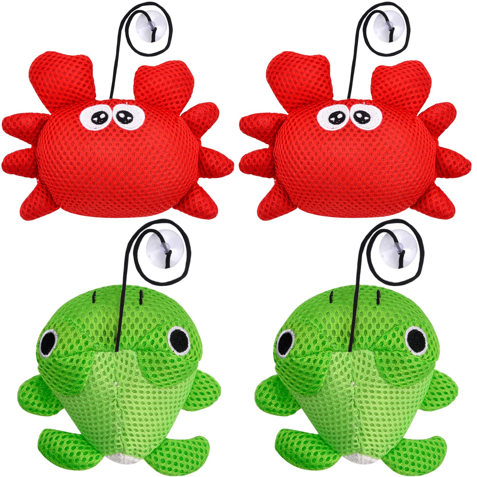 Hot Tub Scum Absorber Crab Frog– 4Pcs 3D Honeycomb Hot Tub Scum Absorber for Spa Hot Tub, Reusable Oil Absorbing Sponge for Spa, Hot Tub Sponge for Scum, Hot Tub Accessories