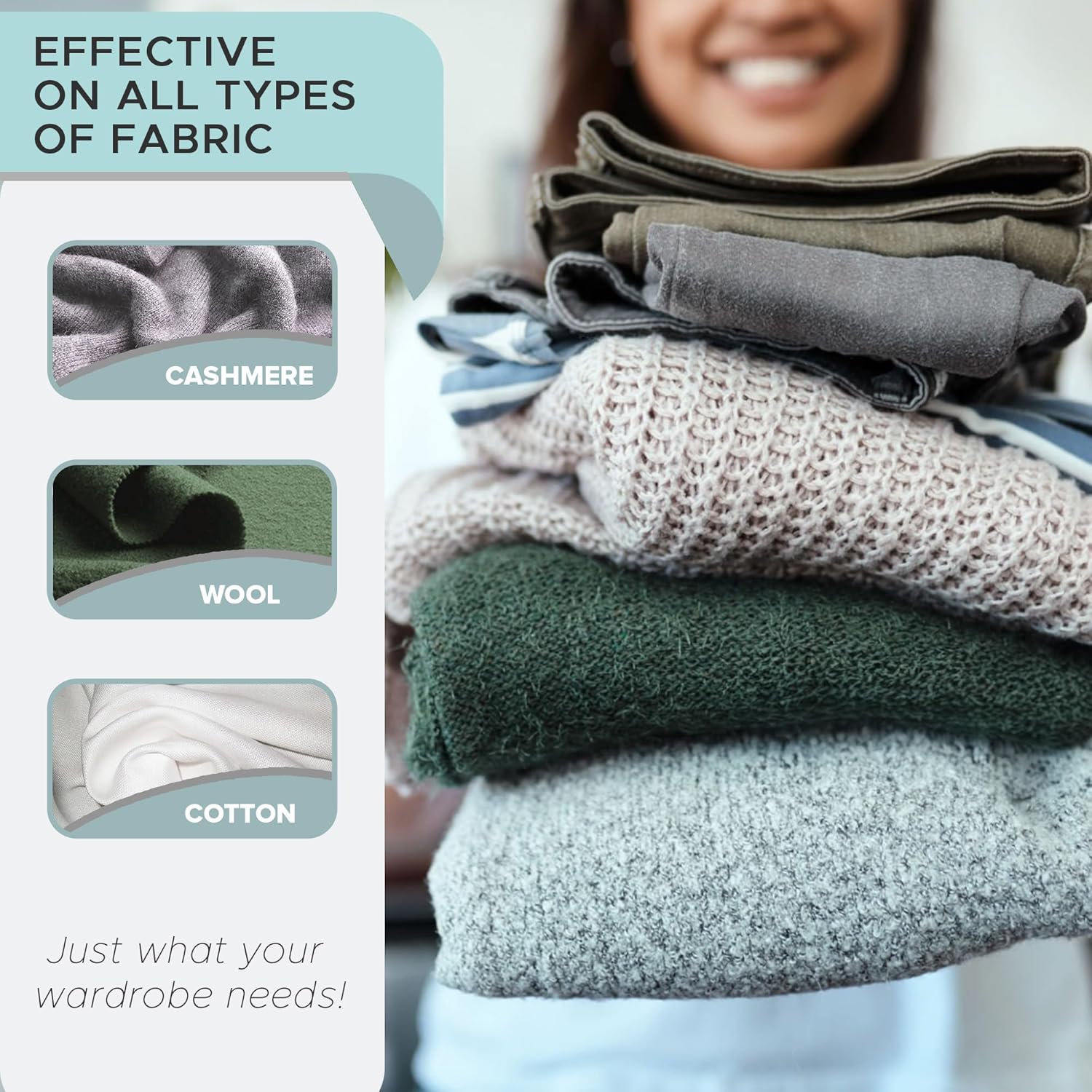 Steam & Go - Fabric Defuzzer, Rechargeable Fabric Shaver and Lint Remover, Portable Sweater Shavers to Remove Pilling, Fuzz, and Fluff, Lint Remover for Clothes and Beddings, Easy to Use Black