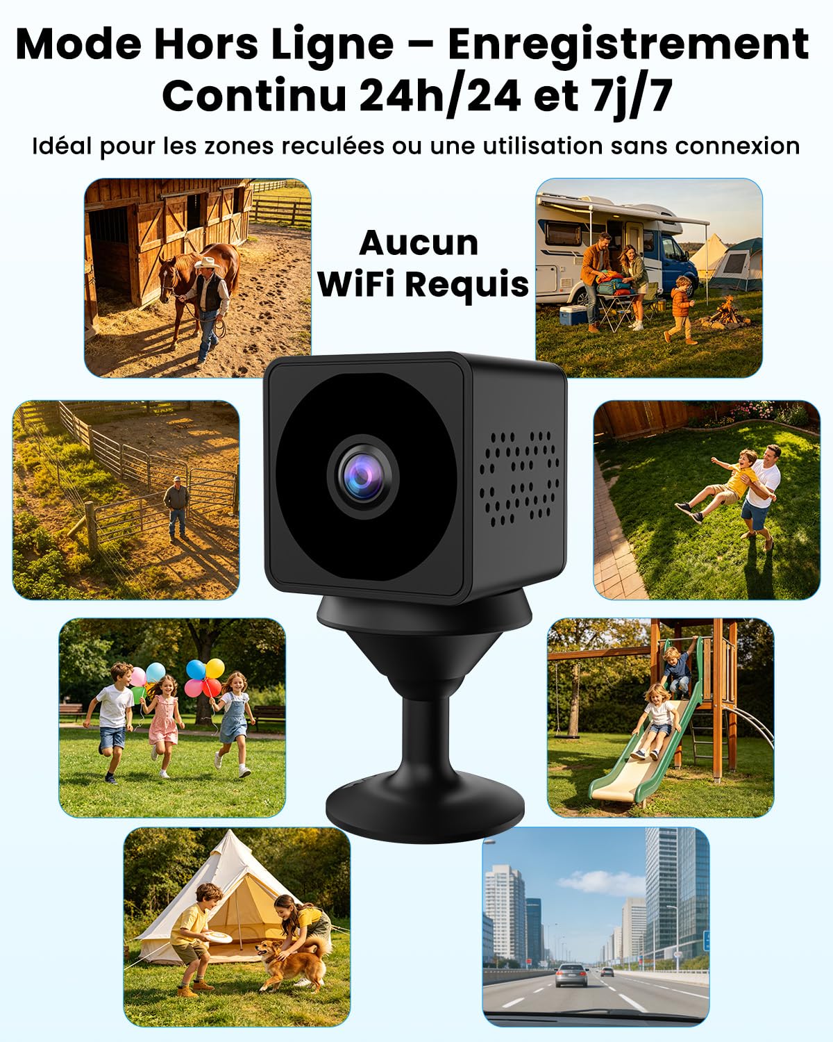 Bextgoo 4K Mini Camera Espion sans Fil, Options WiFi ou sans WiFi