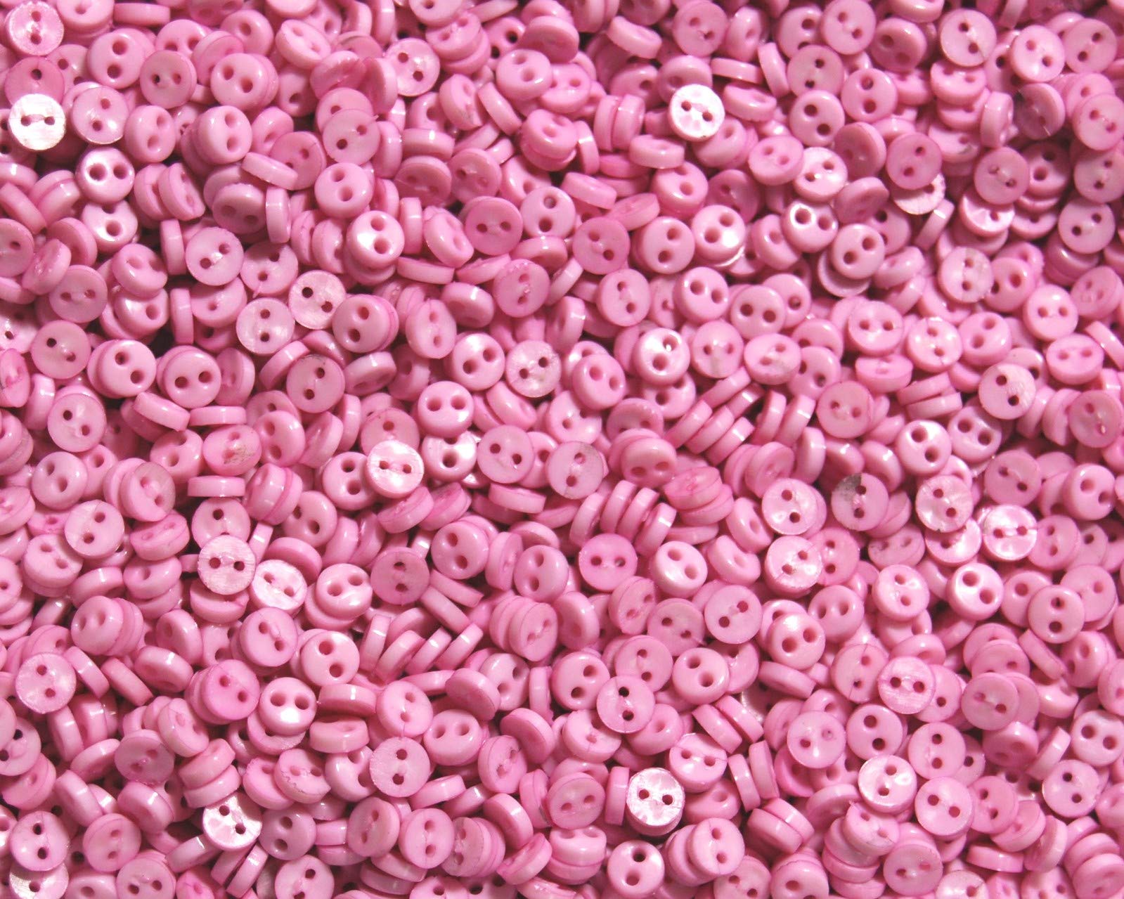 celloexpress 4mm Pink Circles Mini Doll Buttons for Dolls & Soft Toys Clothes - 4mm Assorted Colours & Designs (Pack of 200, Pink Circles) — image 1