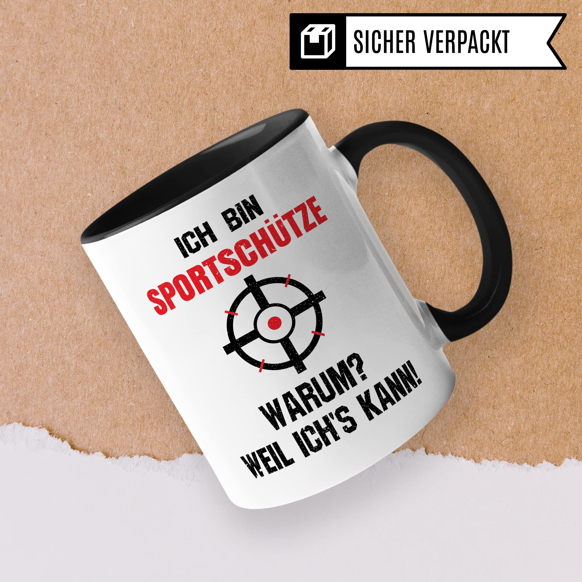 Fashionalarm Tasse Leg Dich Niemals Mit Einer Sportschützin An Beidseitig Bedruckt Spruch | Geburtstag Geschenk Idee Schießsport Schießen