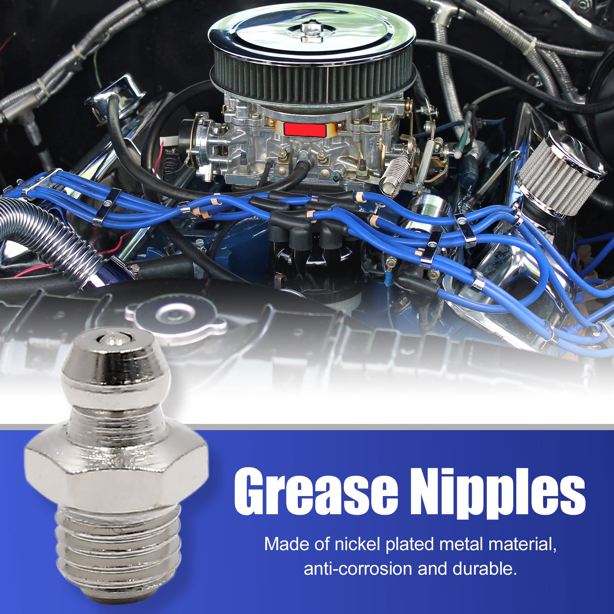 30 Pièces Graisseurs Droit M6x1 Laiton - Raccord Nipple Pour Auto, Moto, Industrie