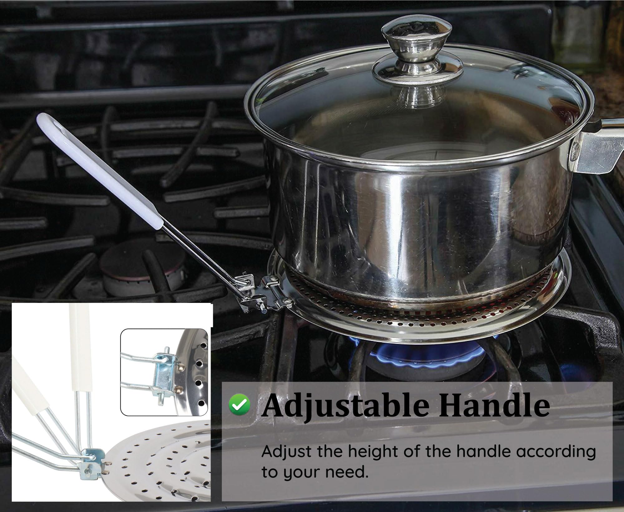 Flame Tamer Gas Stove Diffuser Pk Stovetop SIMMER Ring Aluminum