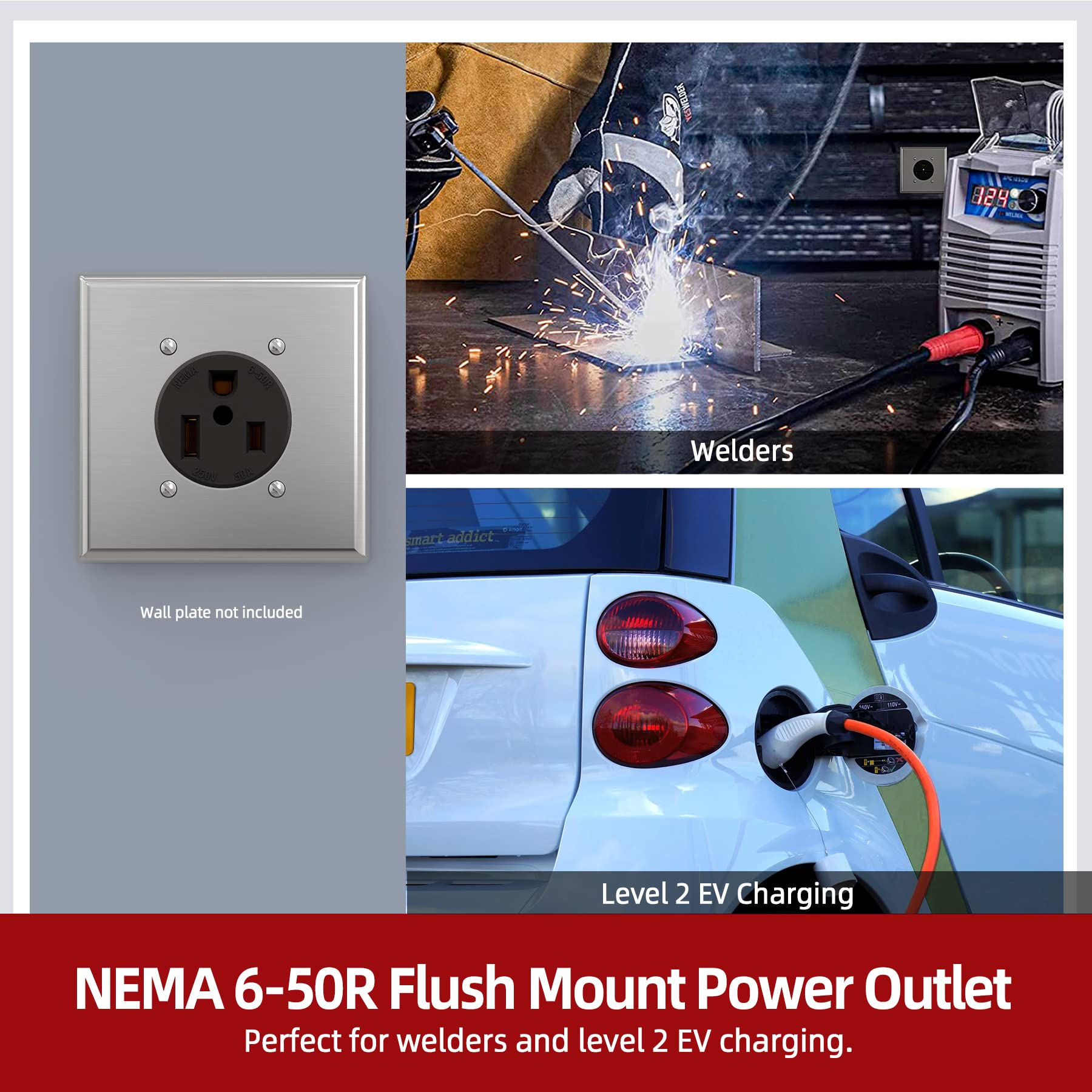 NEMA 650R Receptacle 50A 250V Female Outlet 50 Amp 250