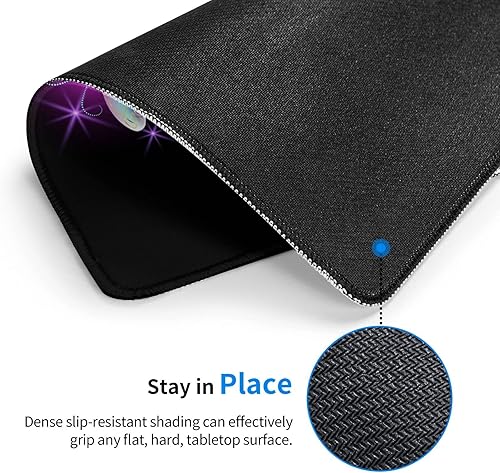 Miniatura 3 de Hermosa alfombrilla de mouse de mariposas rosas y moradas para mujeres y niñas, para escritorio, 12 x 10 pulgadas, base de goma antideslizante