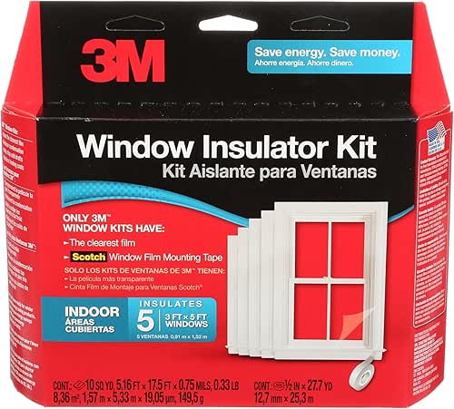 Stop Window Condensation Before It Turns Into Mold 3M Indoor Window Insulation, Insulator Kit for 5 Windows 3ft
