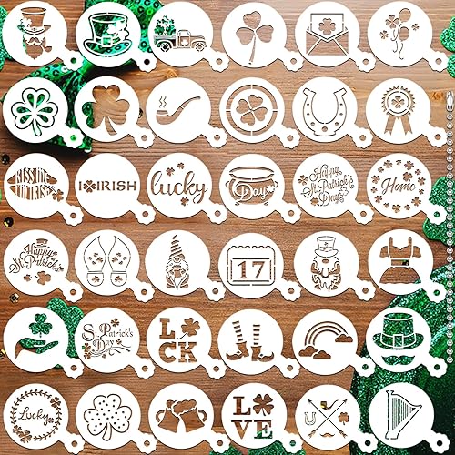 JULBEAR 36 plantillas reutilizables para pasteles de galletas del día de San Patricio, herramientas de molde para galletas, bricolaje, vacaciones,
