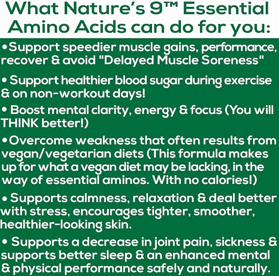 Essential Amino Acids EAA Supplement Complete Amino Acid Complex Pills BCAA + EAAS Tablets: Vegan, an Ideal Amino, Pre Workout, 9 Free Form, Muscle Recovery, Cognitive, Cravings, 210 Pills