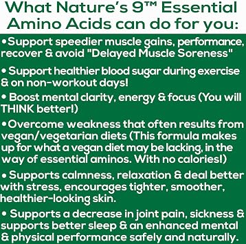 Essential Amino Acids EAA Supplement Complete Amino Acid Complex Pills BCAA + EAAS Tablets: Vegan, an Ideal Amino, Pre Workout, 9 Free Form, Muscle Recovery, Cognitive, Cravings, 210 Pills