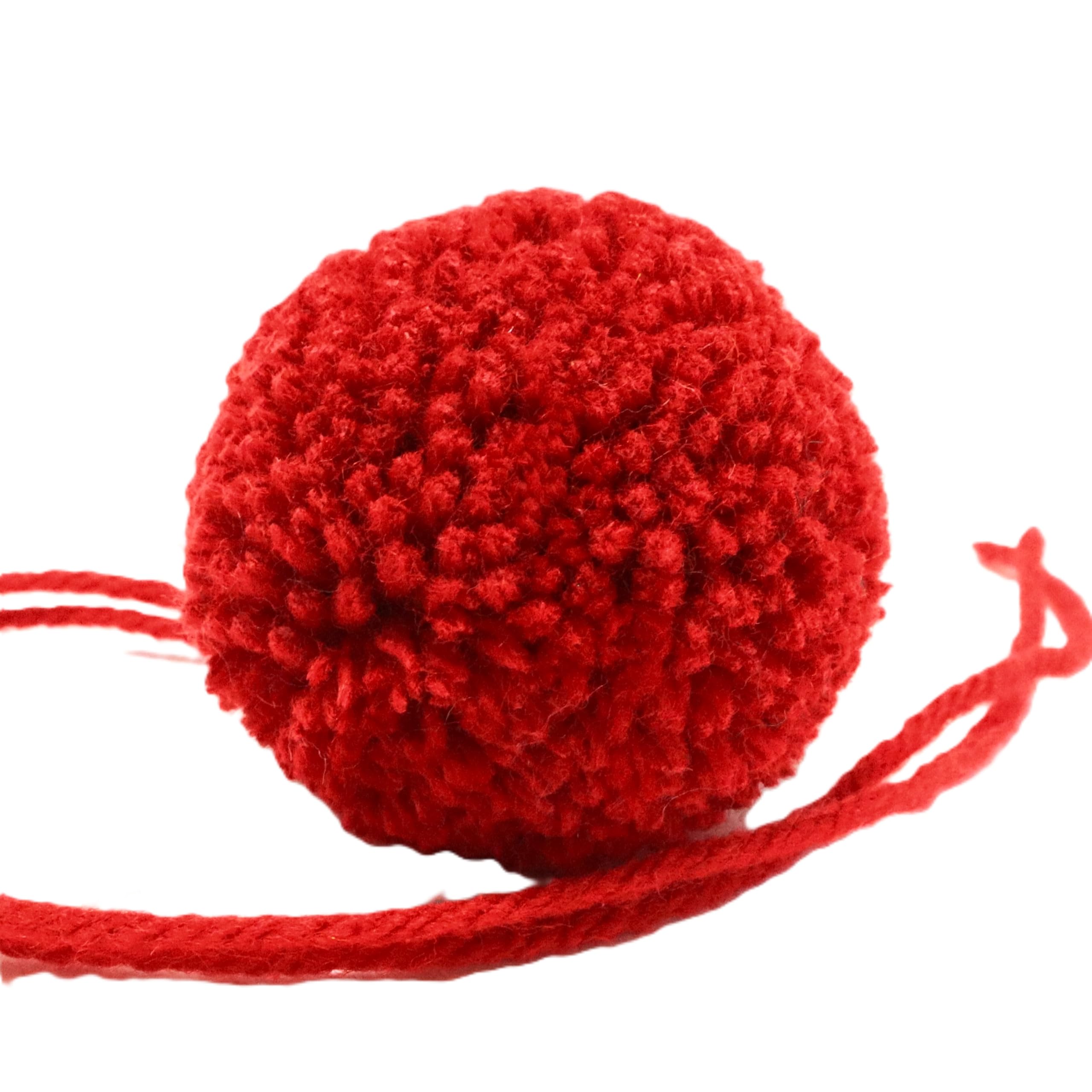 「pompom」 Amazon.com: Set of 4 Large Yarn Pompoms 3 inch Pom Poms with Tails