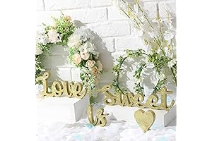 Wall-Mounted 'Love is Sweet' Wooden Sign for Sweetheart Parties