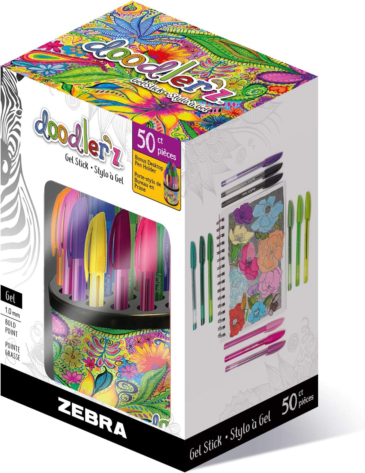 Zebra Doodler'z - Bolígrafo De 1,0 Mm, Impresión Animal Y Barriles