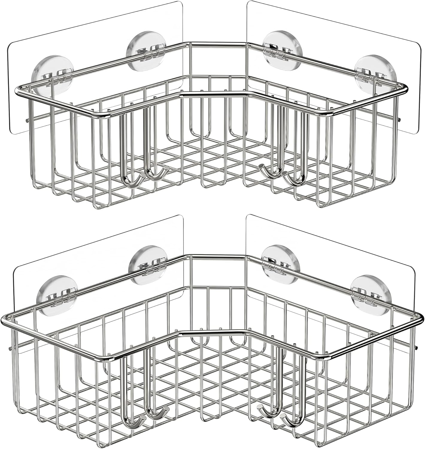 SMARTAKE Corner Shower Caddy Shower Shelf 2 Pack Adhesive