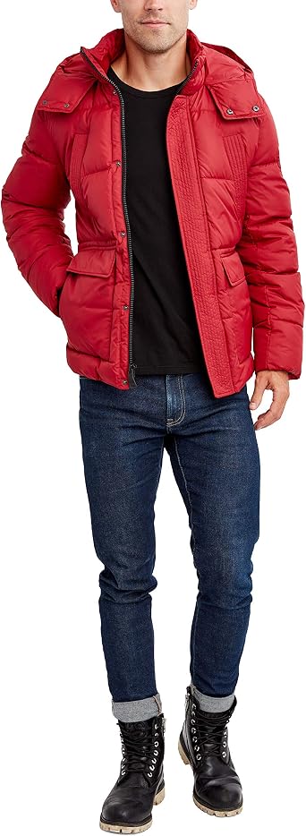 HFX Men's Poly Hooded Puffer