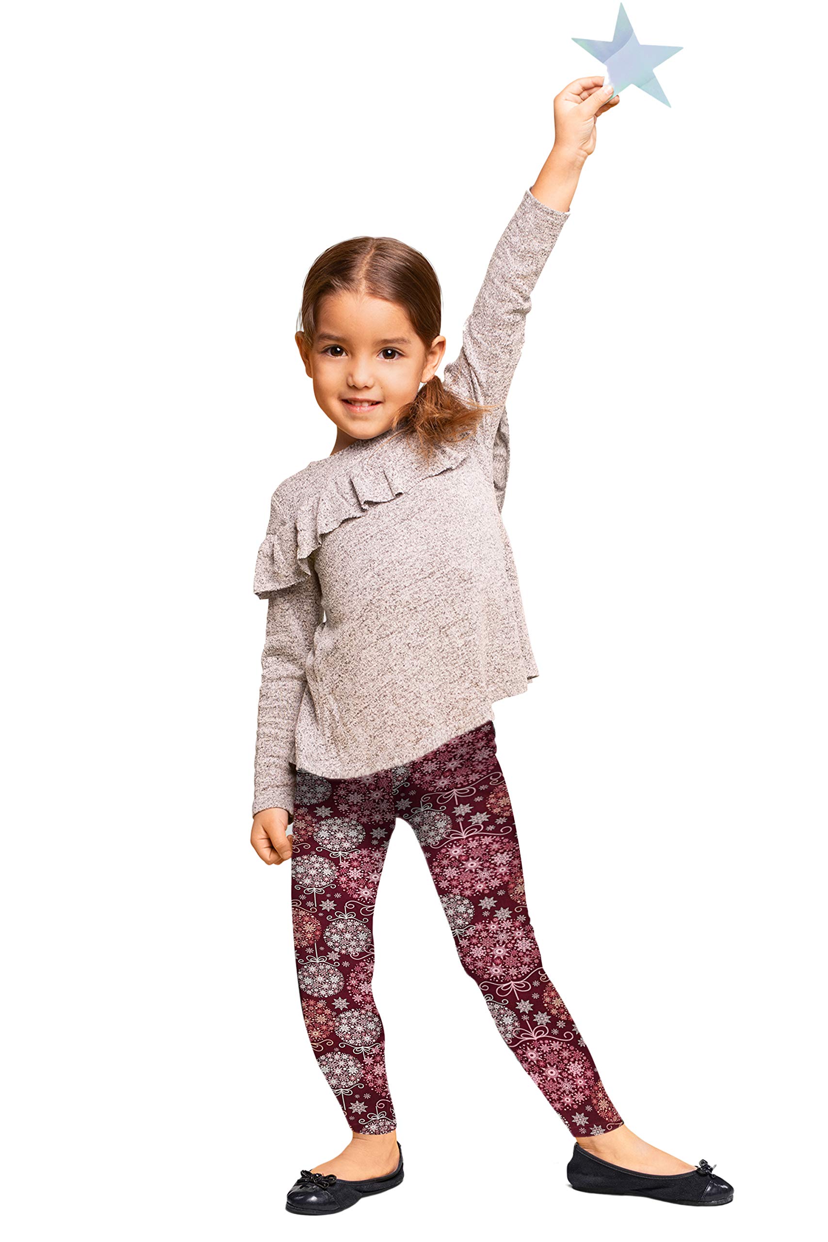 Elegant Ornaments - Kids High Waist Premium FeatherSoft Printed Legging