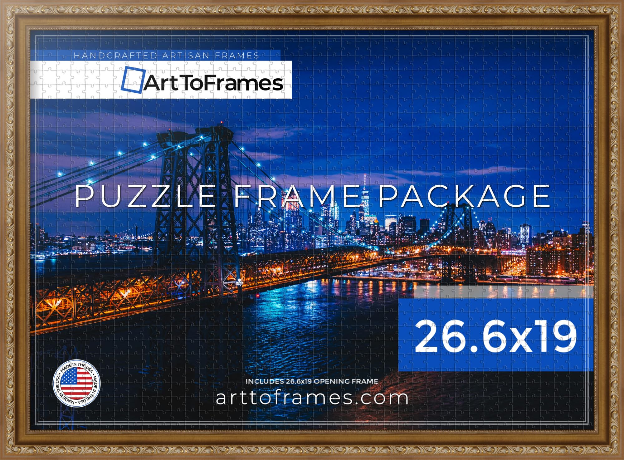 Amazon.com - ArtToFrames 26.6x19 INCH/68x48 CM Gold Frame for 1000