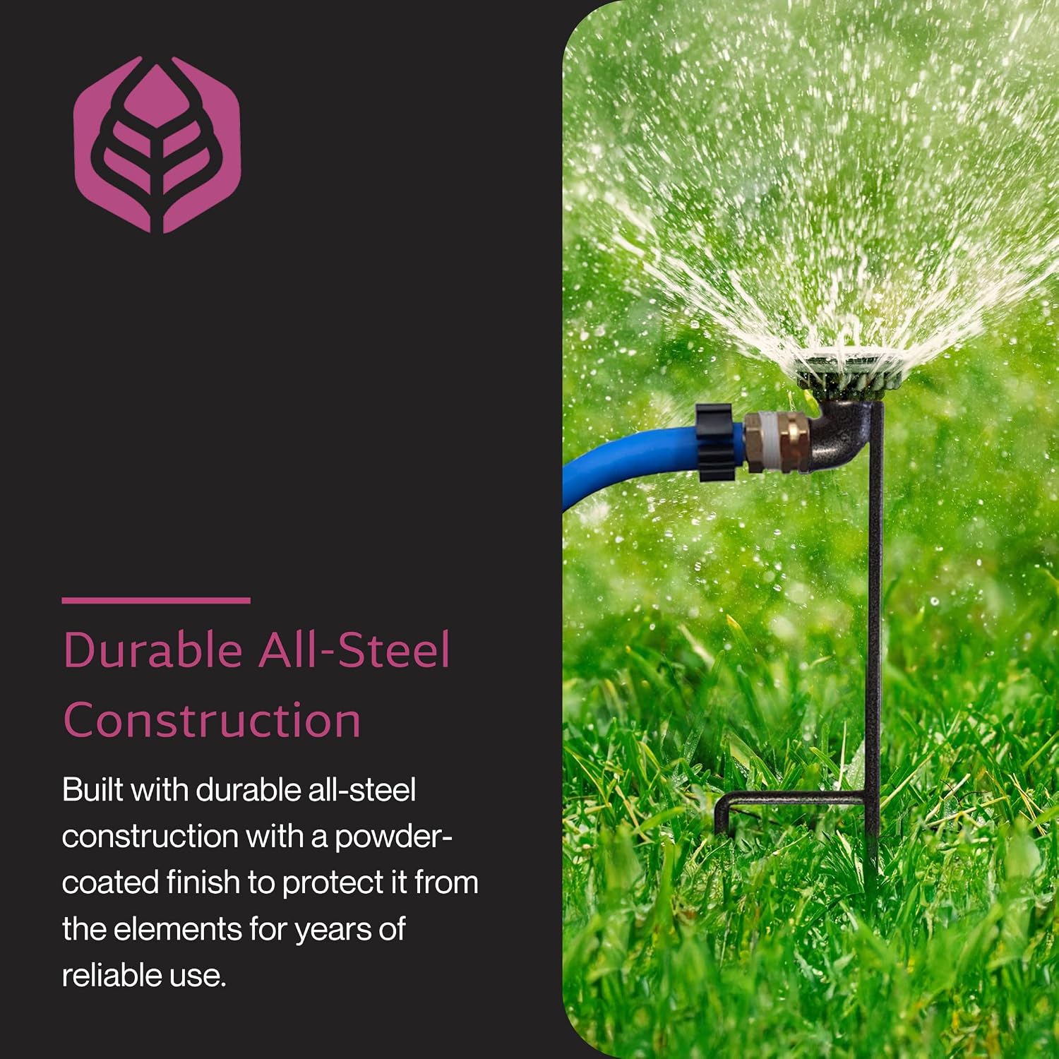 Yard Butler Step Spike Sprinkler Stand, Dual Spike for 1/2" Watering Heads image 5