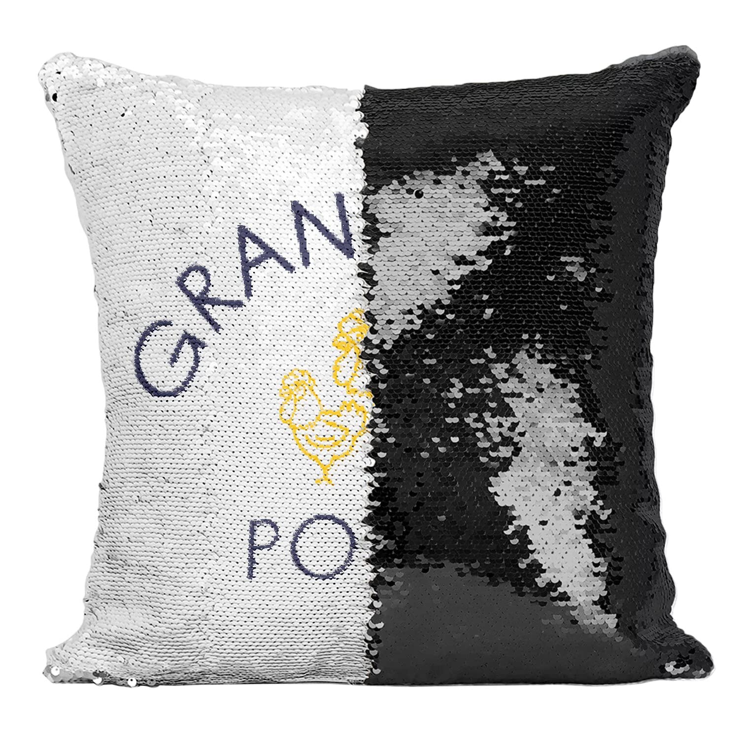 Coussin Paillettes Sequin Grand Frère Poule : une idée cadeau originale pour petit et grand