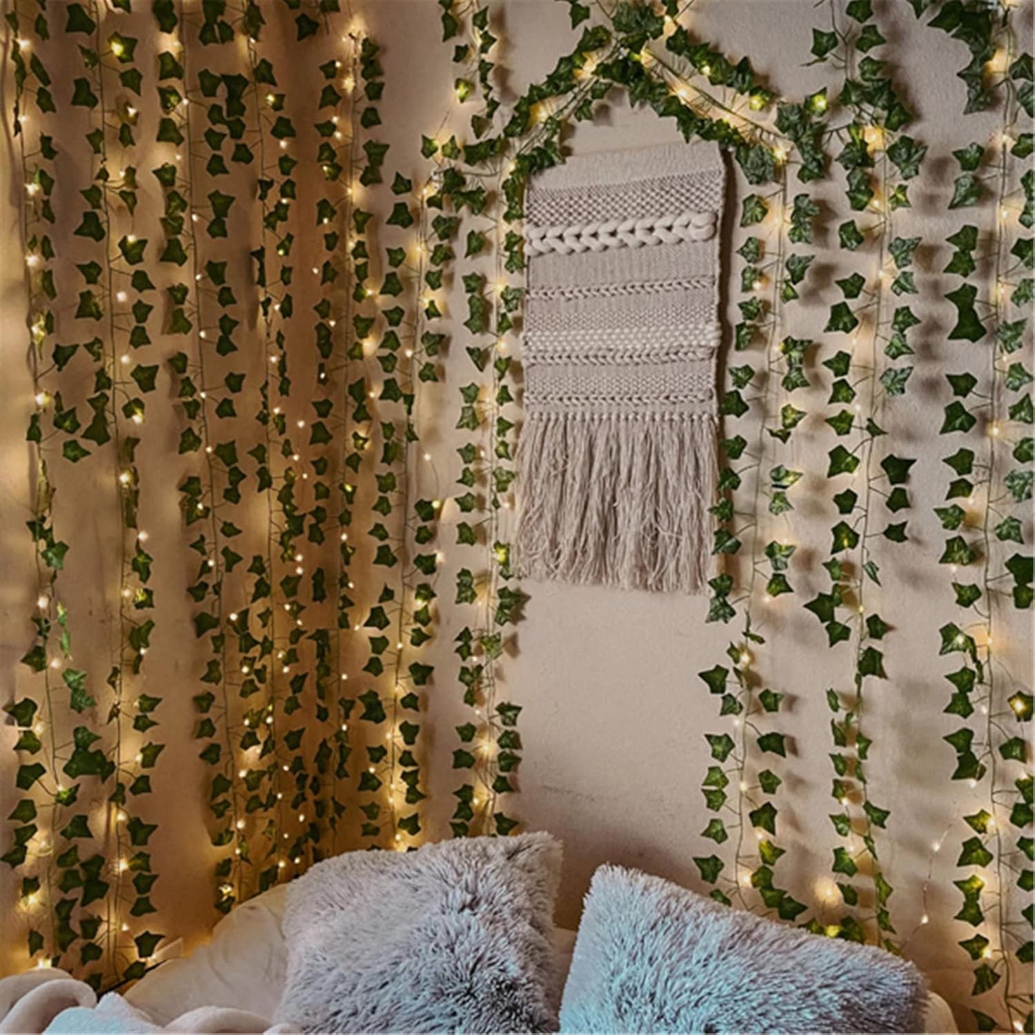 Light Home LED Sarmaşık Işık 30 LED – 3 Metre Yapay Yeşil Vine, Günışığı Dekoratif Aydınlatma, Ev Oda Parti Duvar Süsleme