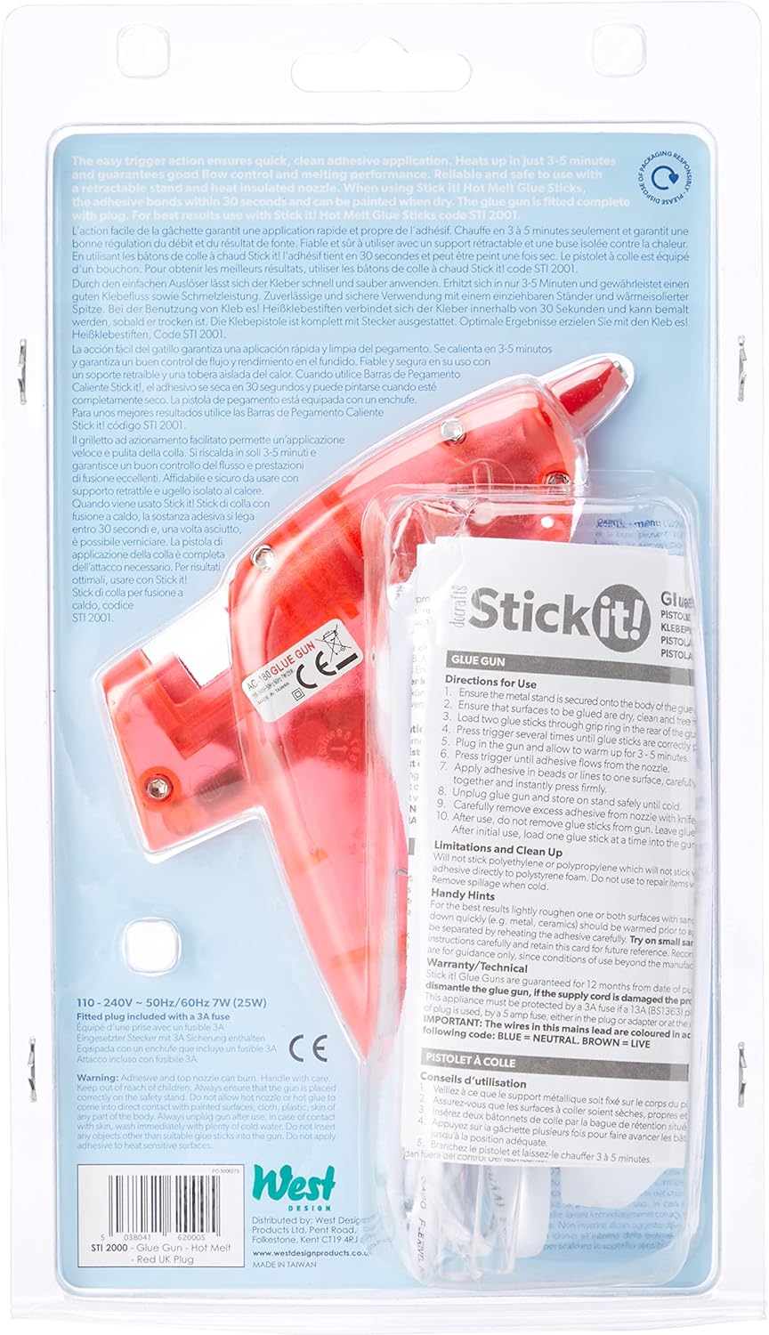 Stick it Hot Melt Glue Gun, Red