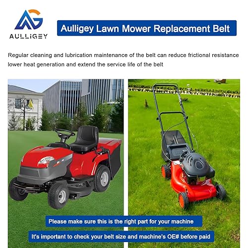 Miniatura 5 de Aulligey Correa de transmisión de tractor de césped para John Deere GX20006 L105 L107 L108 L110 L111 L118 L120 LA110 LA115 LA120 LA130 LA135 LA140