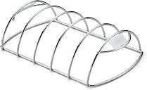 Weber Rib Rack – Holds 5 Racks, Plated Steel BBQ Rib Holder for Grilling & Smoking, Fits Weber Q 200/2000 Series & Larger Gas/Charcoal Grills, Dishwasher Safe