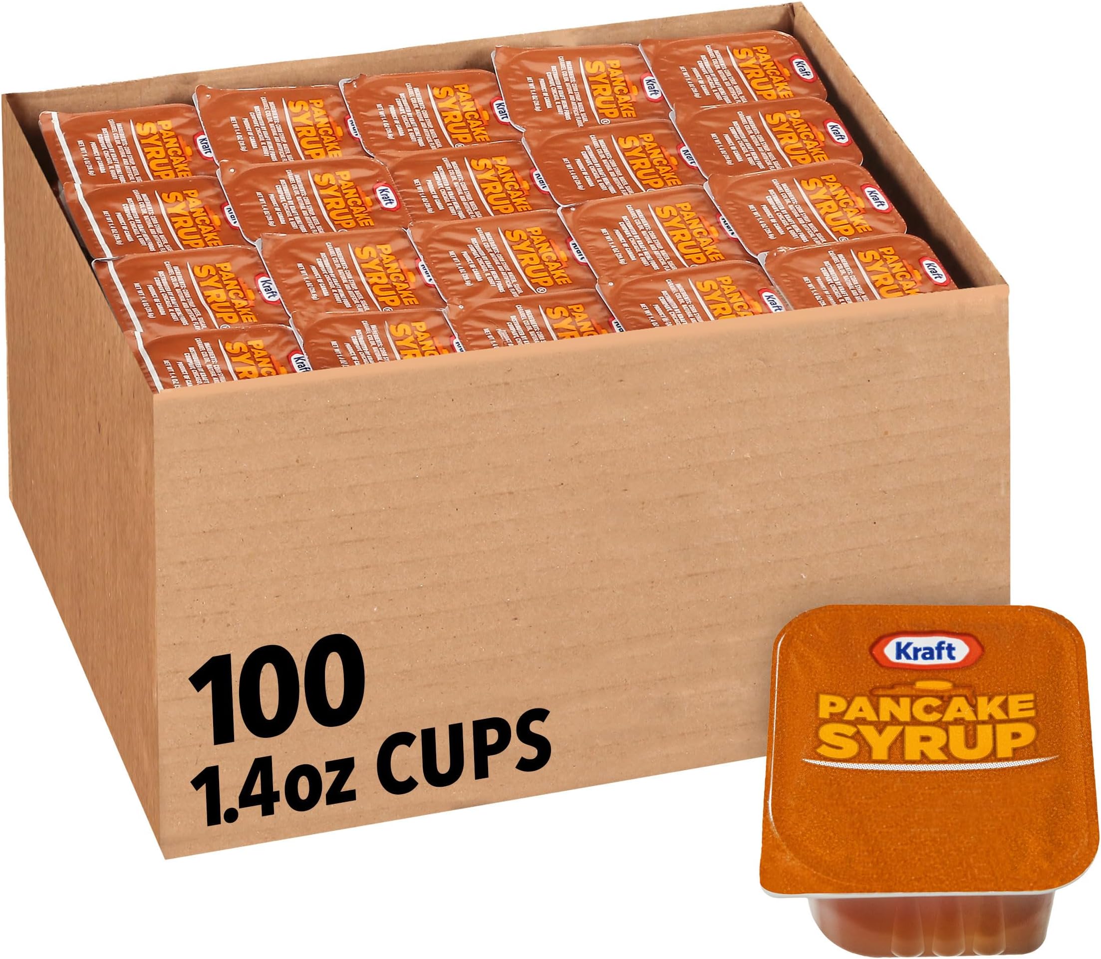 Kraft Pancake Syrup Single Serve Dip Cup (1.4 oz Cups, Pack of 120)