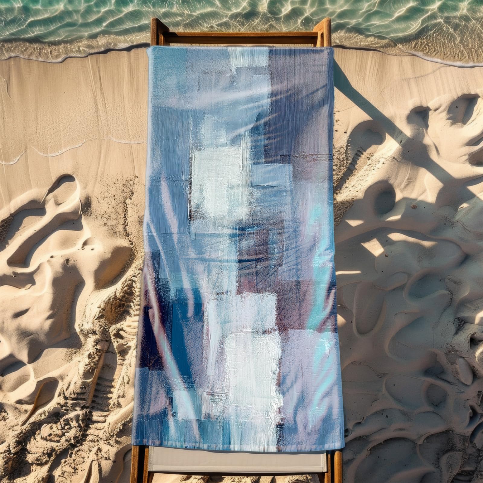 Générique Serviette de Plage 100X200 Graffiti Bleu