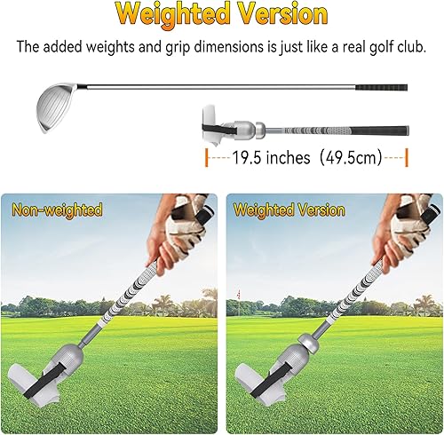 Miniatura 3 de Weighted VR Golf Club Attachment for Meta Quest 2Oculus Quest 2, Aluminum Quest 2 Golf Club Handle with Realistic Grip and Two Straps, by ZHGM