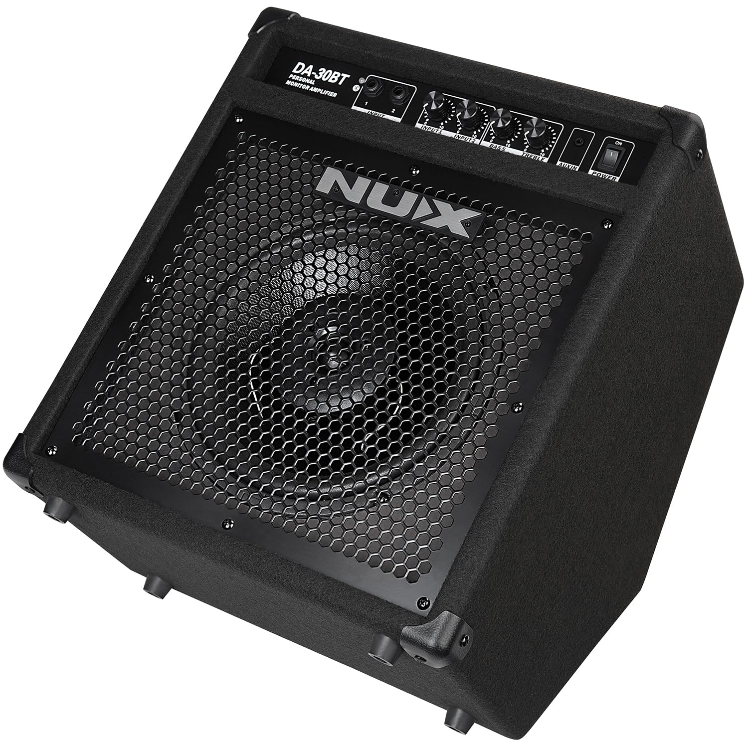 NUX DA-30BT - Altoparlante per batteria, amplificatore per monitor personale, 30 Watt, portatile, Bluetooth per batteria elettronica