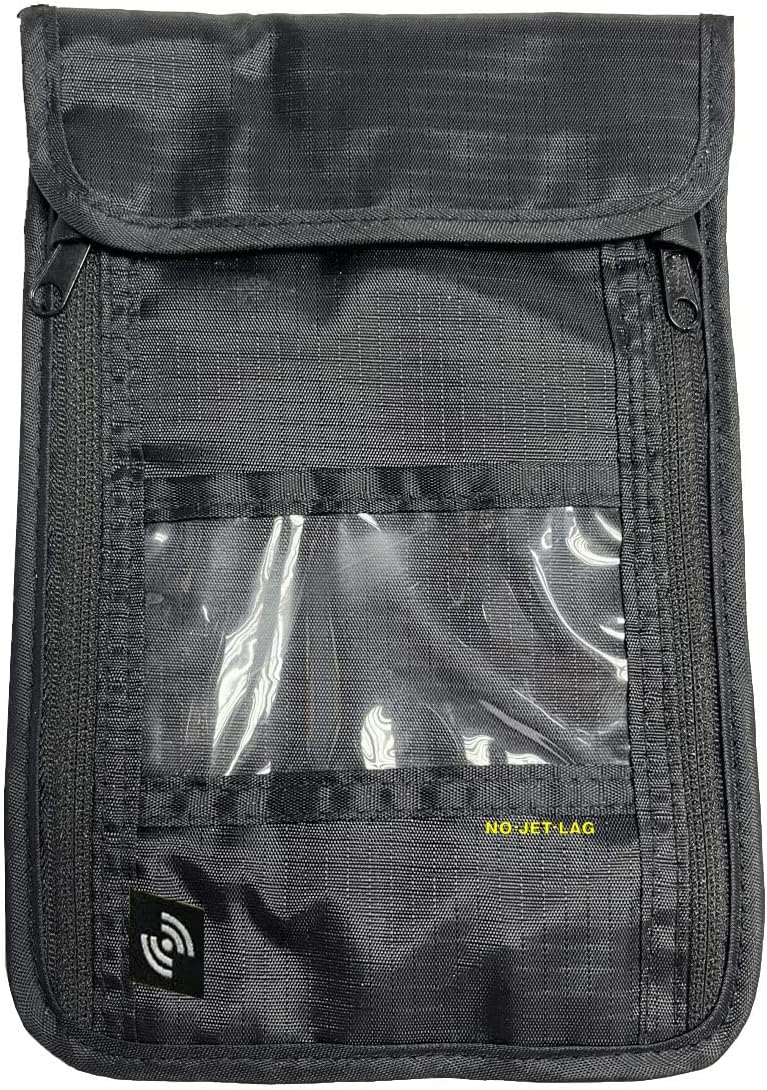 Miers LaboratoriesMiers Laboratories NO Jet Lag Unisex-Adults Travel Pouch, RFID Protected Passport/Money Holder, Solid Neck Pouch, 5 Inches