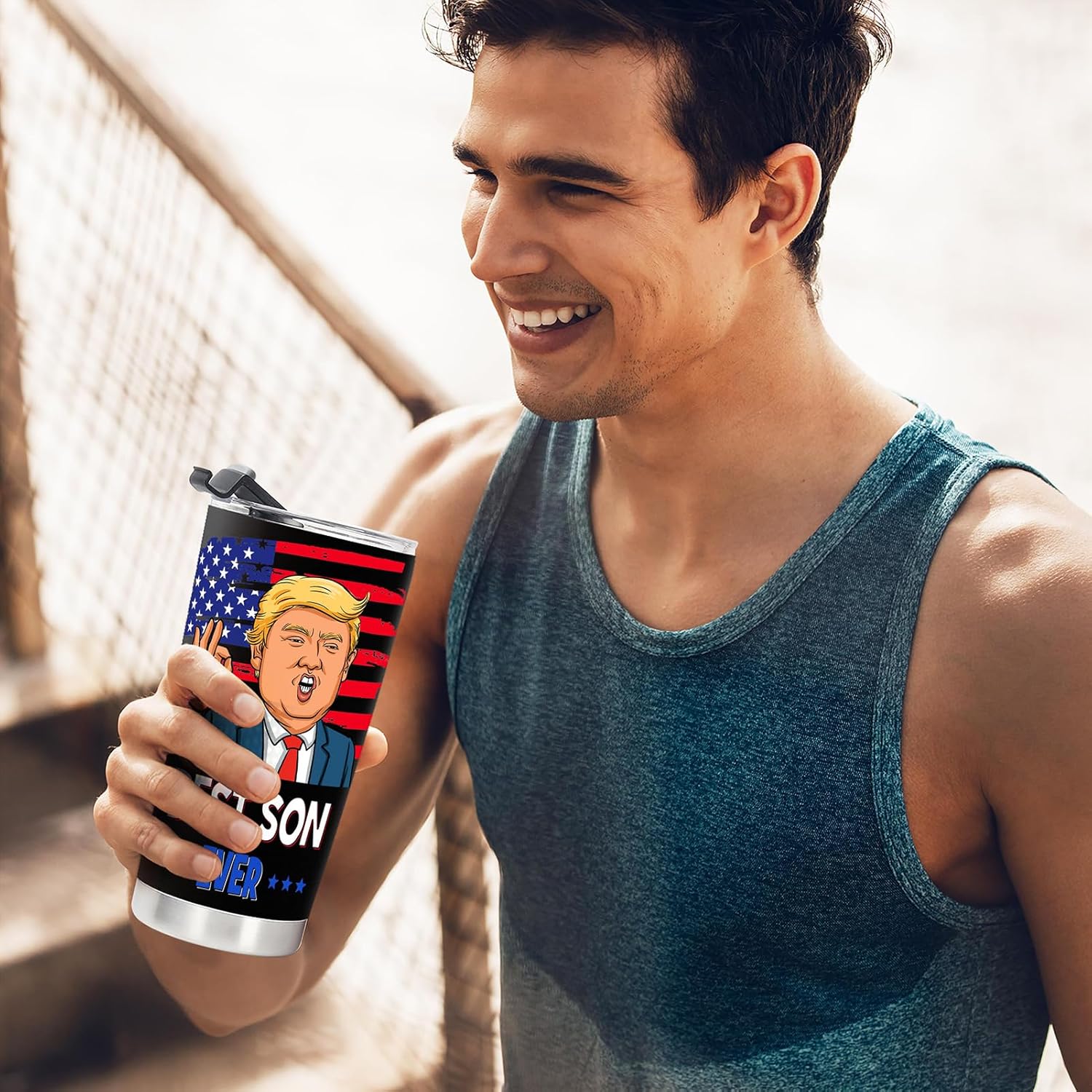 Gifts for Son from Mom Dad, Best Son Ever Gifts - Valentiens Day Birthday Gift for Sons Adult, 20 OZ Sons Stainless Steel Insulated Travel Coffee Tumbler Cup - Image 6